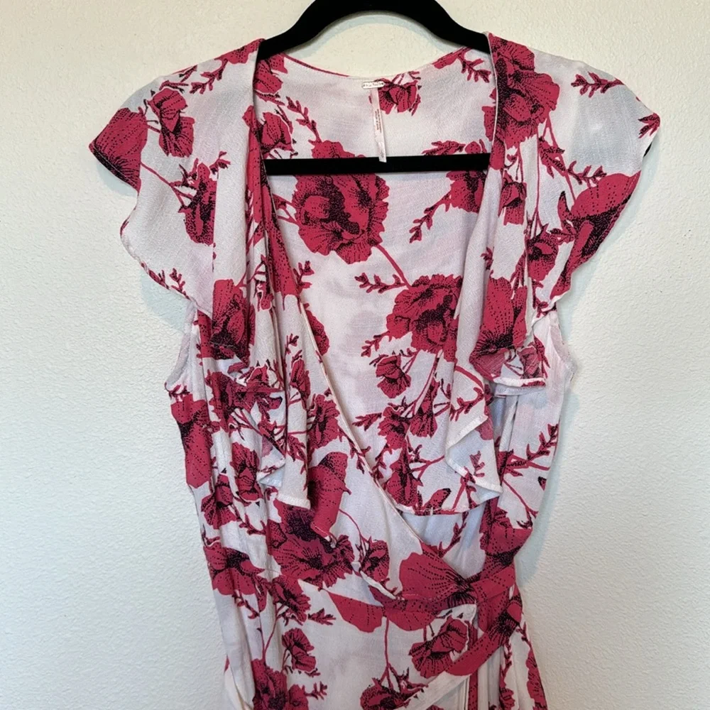 FREE PEOPLE: French Quarter Wrap Mini Dress, size L - Picture 4 of 4